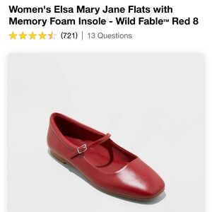 Wild Fable Target Women’s flats - red and black- size 8